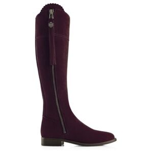 Fairfax & Favor Regina plum suede boots size 10